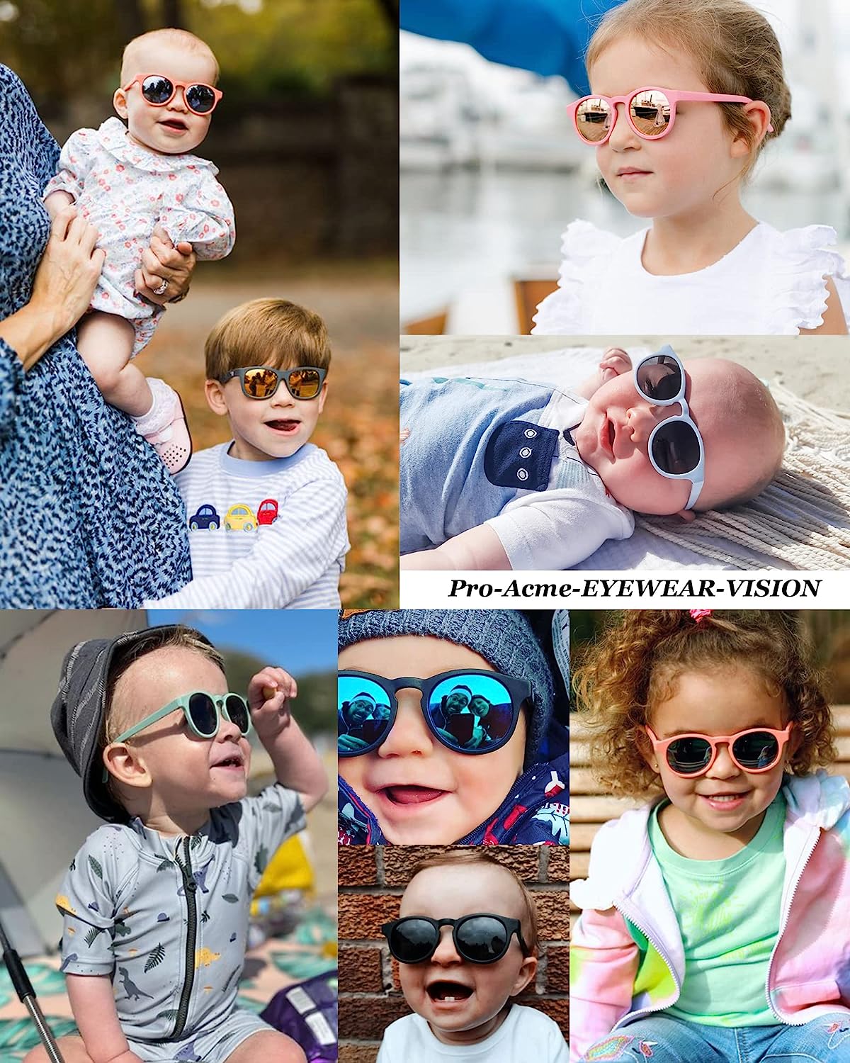 Pro Acme Polarized Baby Sunglasses with Strap for Toddler Newborn Infant Age 0-24 Months Flexible Boy Girls Sunglasses UV400 - Image 2